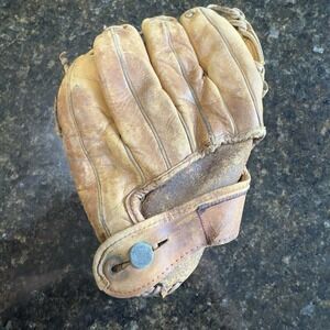 Vintage Spalding Baseball Glove Right Hand‎ Throw Leather Autograph Model RARE